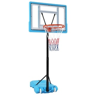 Portable Swimming Pool Basketball Hoop, 45"-53" Height Adjustable