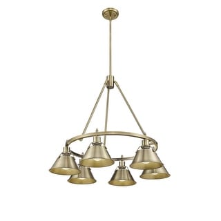 Orwell 6-Light Chandelier in Aged Brass - Gold
