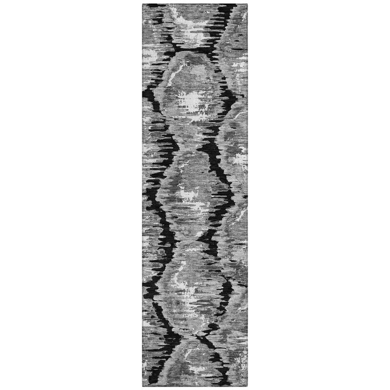 Machine Washable Indoor/ Outdoor Chantille Contemporary Abstract Rug