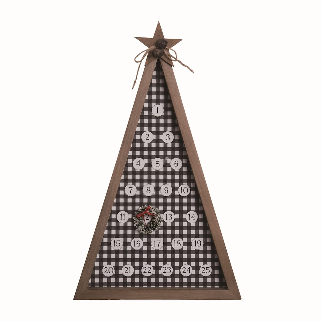 Transpac Wood 15.75 in. Multicolor Christmas Magnetic Tree Countdown Calendar - Mutlicolor