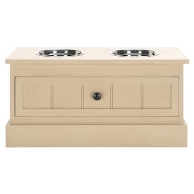SAFAVIEH Boomer Pet Feeder with Drawer - 24"W x 11"D x 12"H