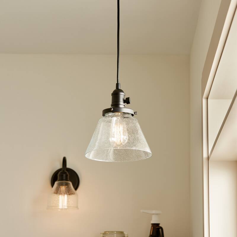 Kichler Avery Single Light 8" Wide Mini Pendant with Tapered Clear