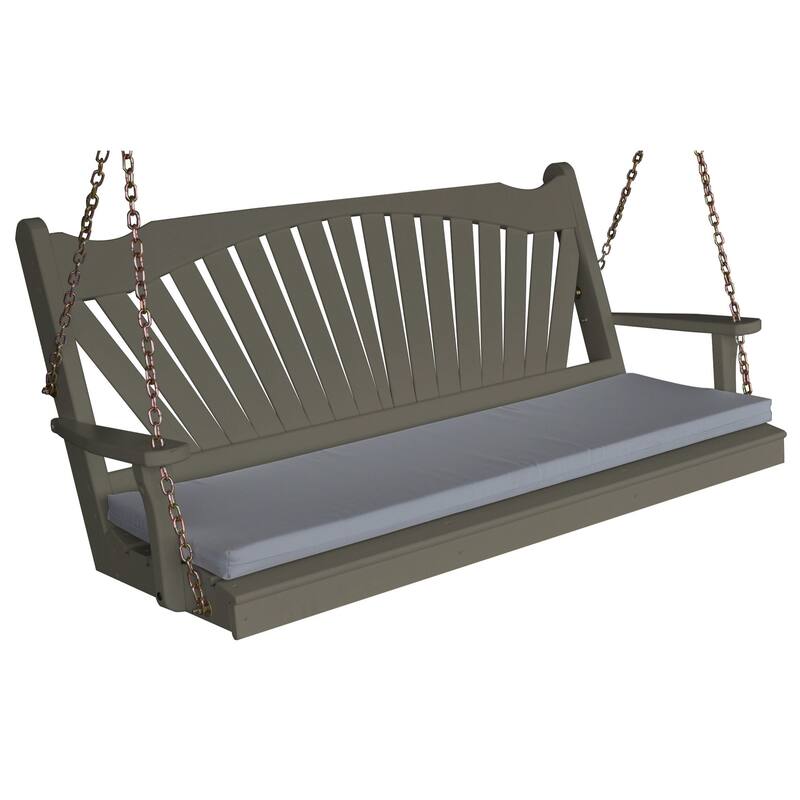 Pine 4' Fanback Swing - Olive Gray