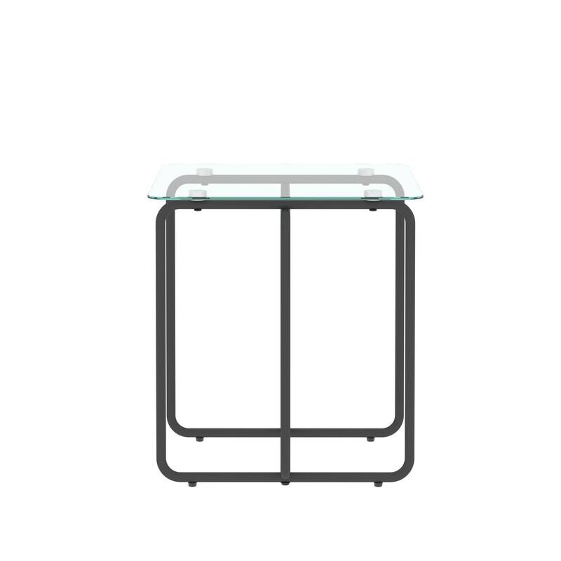 Modern Tempered Glass Side Table