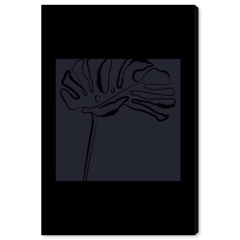 Wynwood Studio Canvas Floral and Botanical Minimalist Monstera Collectible Black Modern & Contemporary Wall Art Canvas Print