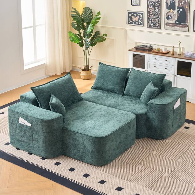 104" L-Shaped Cloud Modern Modular Sectional Sofa, Couch with Chaise