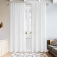 preview thumbnail 9 of 46, Linen Blend Light Filtering Back Tab/Rod Pocket Panel Pair(Set of 2) 52"W x 108"L - White