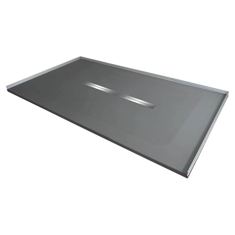 Transolid FZS6042C 59-1/8" x 41-1/2" Rectangular Shower Base with - Dark Grey