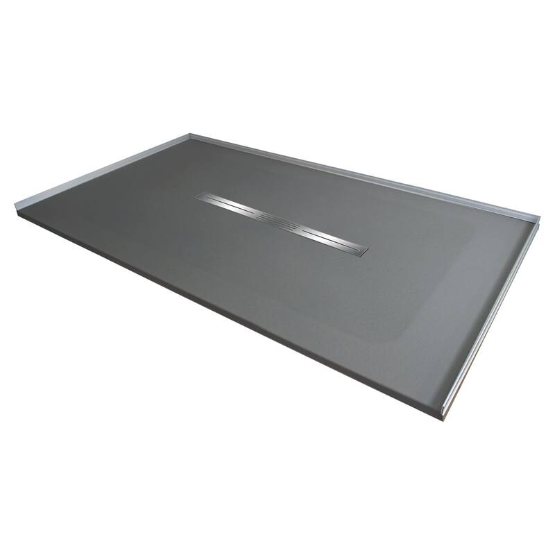 Transolid FZS6648C 64-7/8" x 47-1/2" Rectangular Shower Base with - Dark Grey