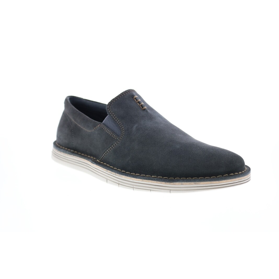 clarks mens black slip on shoes
