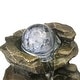 preview thumbnail 12 of 10, Spinning Orb Rock Cascading Indoor Tabletop Waterfall Fountain