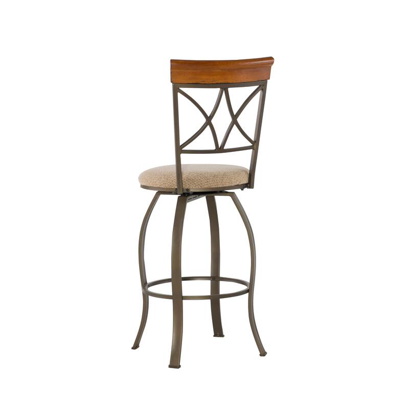 Linon Eden 30-inch Metal Swivel Barstool - N/A