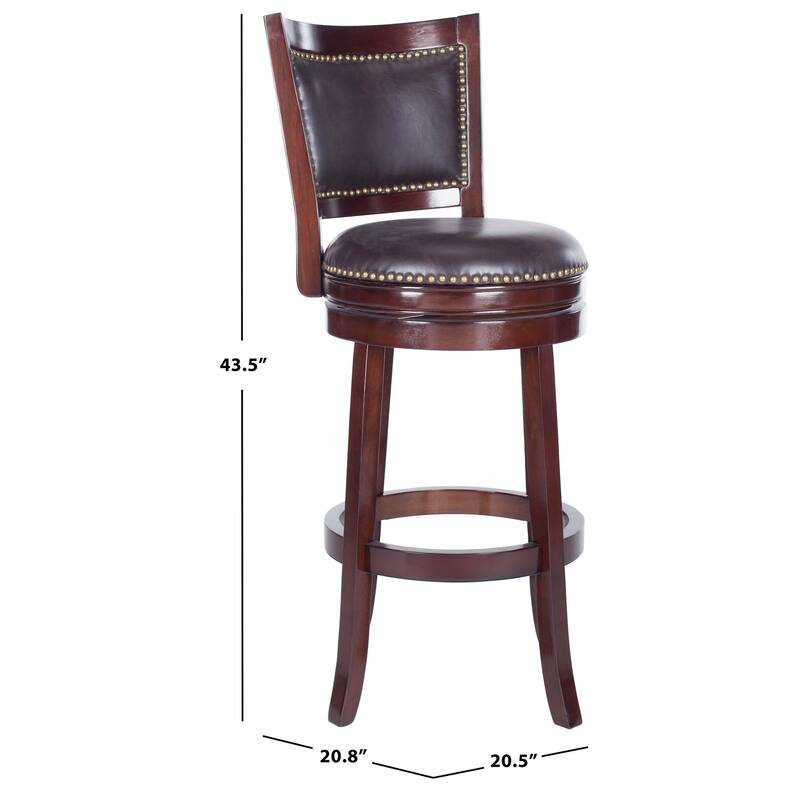SAFAVIEH Kristina 29-inch Sierra Brown Bar Stool - 20.5" x 20.8" x 43.5" - 21Wx21Dx44H