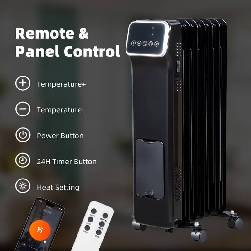 1500-Watt Smart Oil Filled Radiator Heater with WiFi