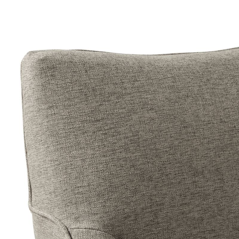 Martha Stewart London Upholstered Skirted Swivel Armchair with Lumbar Pillow