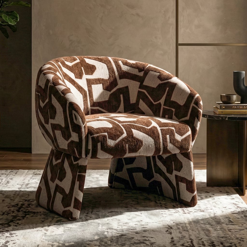 Furniture of America Premier Modern 31-inch Premium Upholstered Barrel Fully Assembled Accent Chair