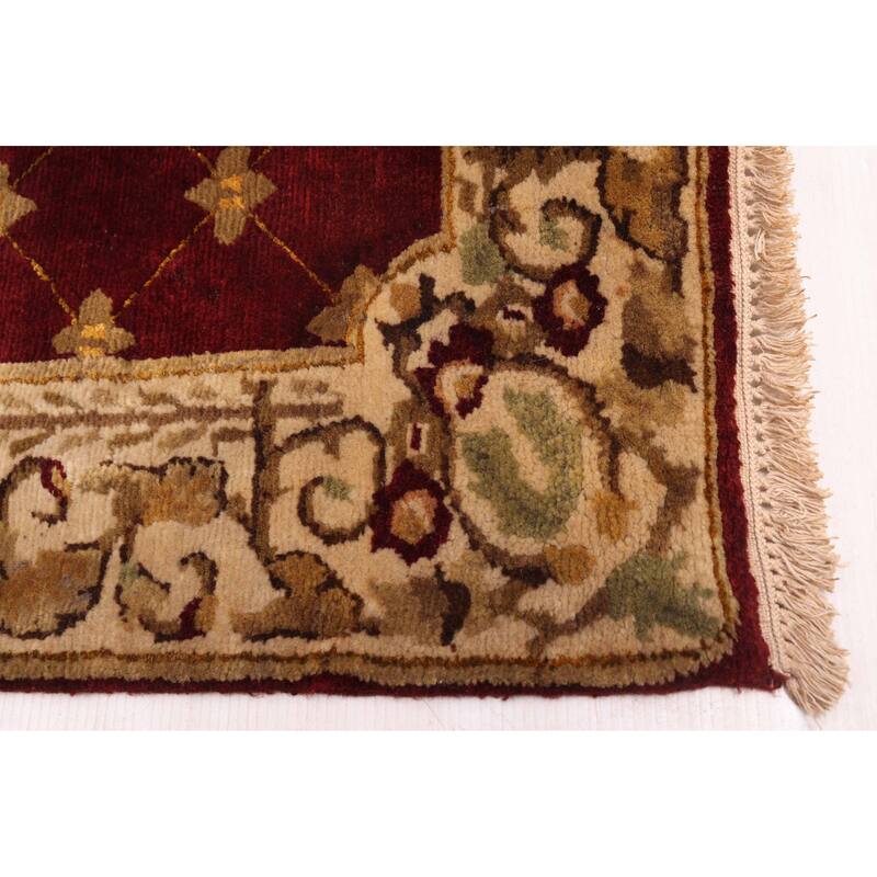 ECARPETGALLERY Hand-knotted Opulence Dark Red Wool Rug - 2'8 x 9'9