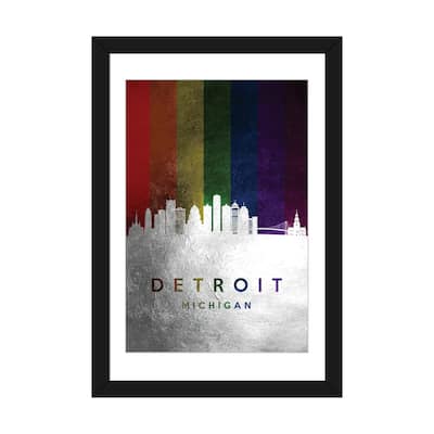 iCanvas "Detroit Michigan Spectrum Skyline" by Adrian Baldovino