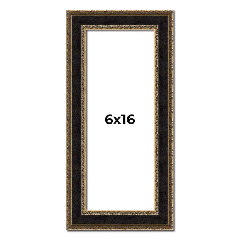 6x16 Frame Gold Antique Vintage Sold Wood Picture Frame | 1.75 Inch