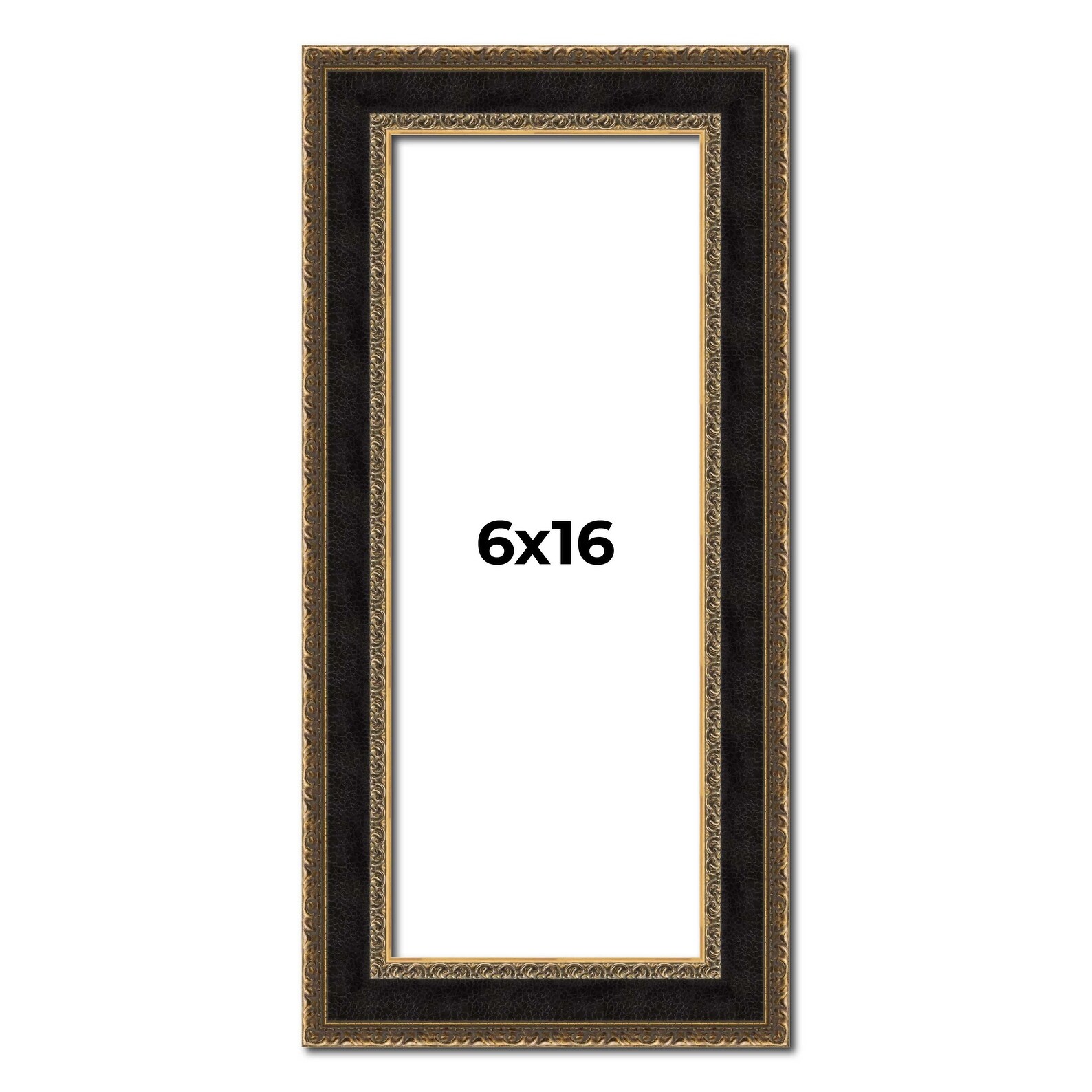6x16 Frame Gold Antique Vintage Sold Wood Picture Frame | 1.75 Inch