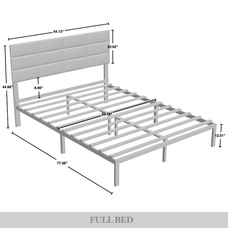 CraftPorch Contemporary Woven Linen Fabric Upholstered Platform Bed