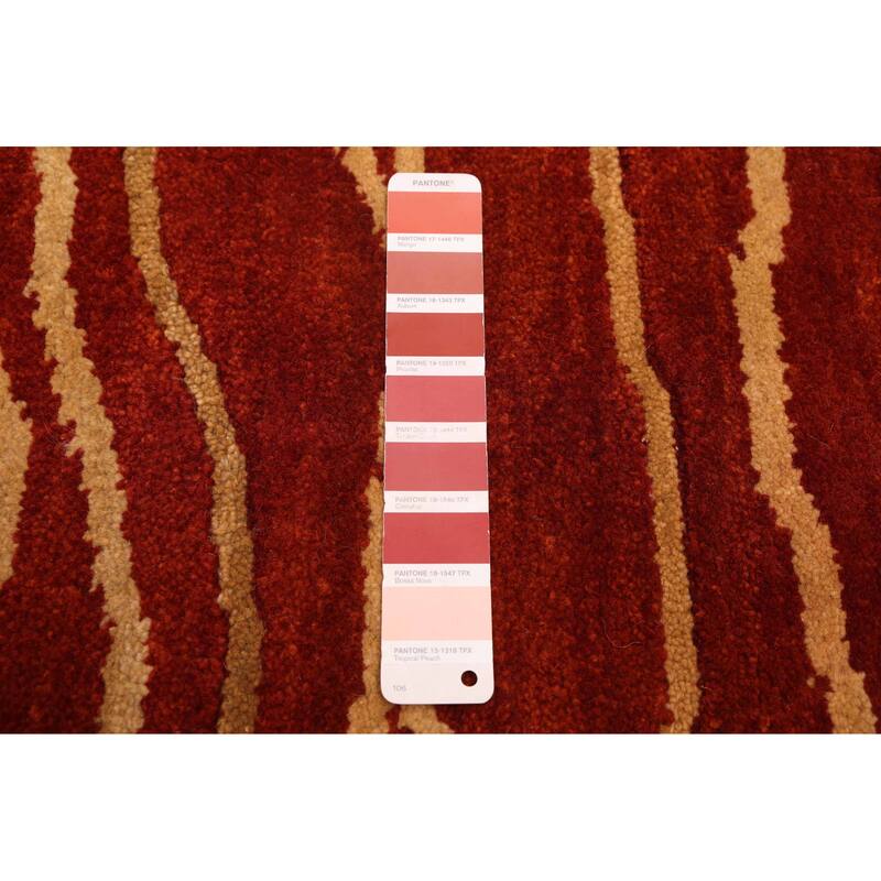 ECARPETGALLERY Hand-knotted Peshawar Ziegler Dark Copper Wool Rug - 5'0 x 7'0