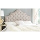 preview thumbnail 1 of 1, Safavieh Arebelle Taupe Linen Tufted Headboard