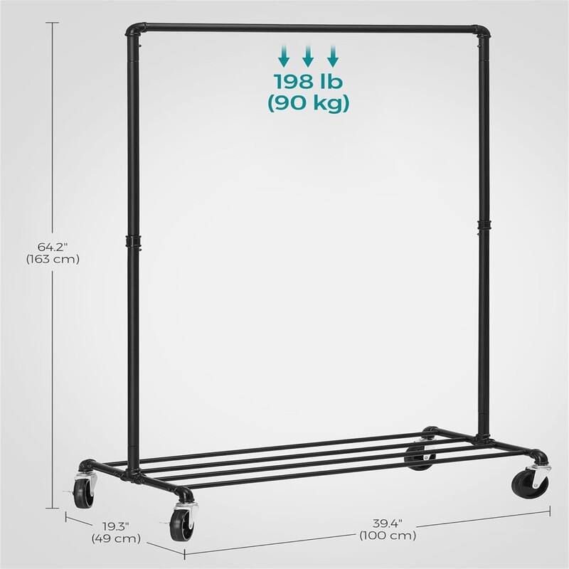 39.4 Inch Clothing Rack with Storage Shelf