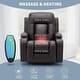 preview thumbnail 51 of 53, Oversized Power Lift Recliner Chair with Massage & Heat, PU Leather, USB Port, Cup Holders & Pockets