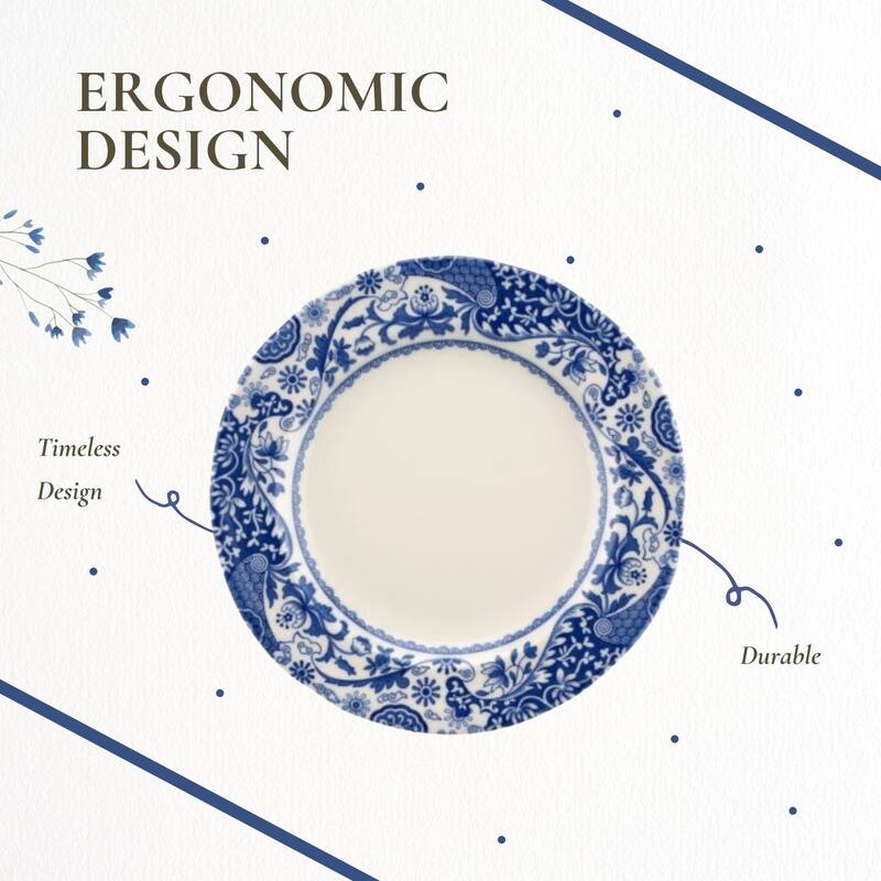 Spode Blue Italian Brocato Plate