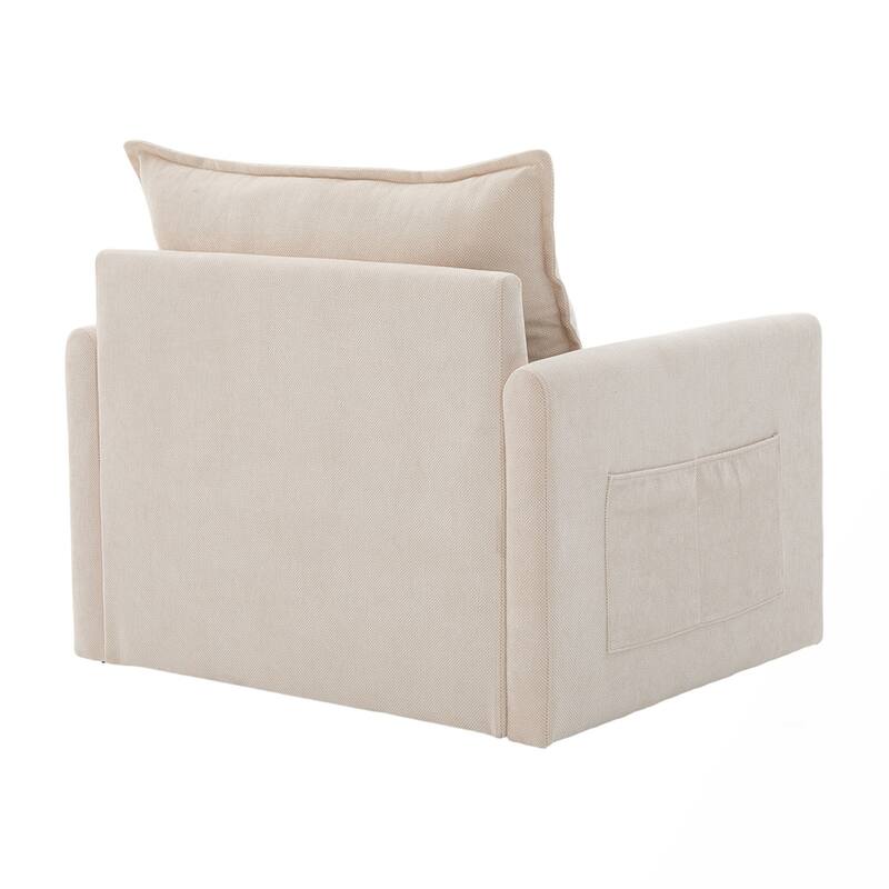 Chenille Swivel Accent ArmChair