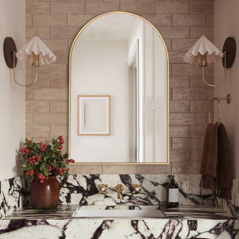 Modern Arch Bathroom Wall Mounted Vanity Mirror