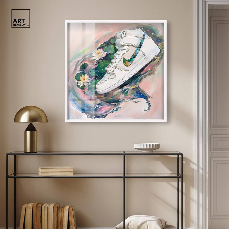 Lilypads Sneaker Splash Shadowbox by Art Remedy
