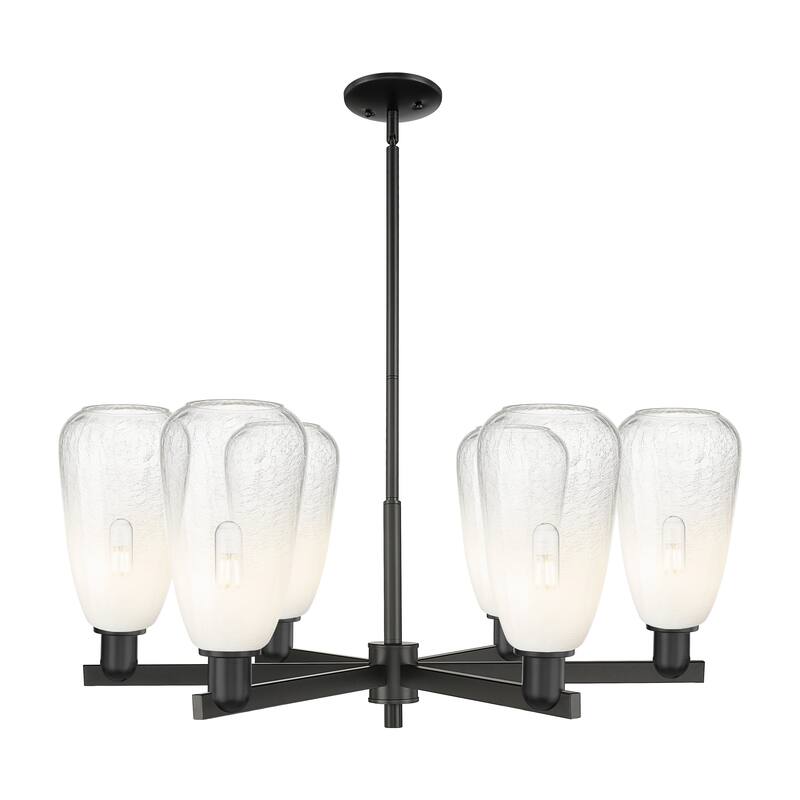 Innovations Lighting Downtown Urban - Brookhaven Almond - 6 Light 24" Stem Hung Chandelier