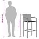 preview thumbnail 35 of 46, vidaXL 5 Piece Patio Bar Set Gray Solid Wood Acacia and Poly Rattan - 23.6" x 23.6" x 41.3"