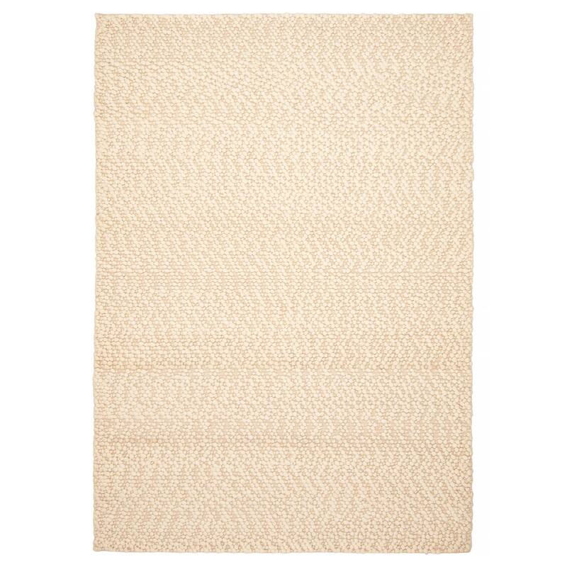 ECARPETGALLERY Braid weave Sienna Cream Wool Rug - 5'3 x 7'7 - Cream - 5'3 x 7'7