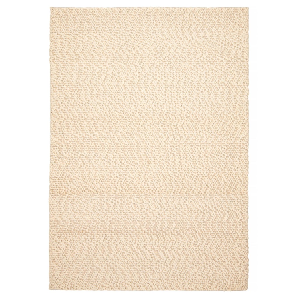 ECARPETGALLERY Braid weave Sienna Cream Wool Rug - 5'3 x 7'7