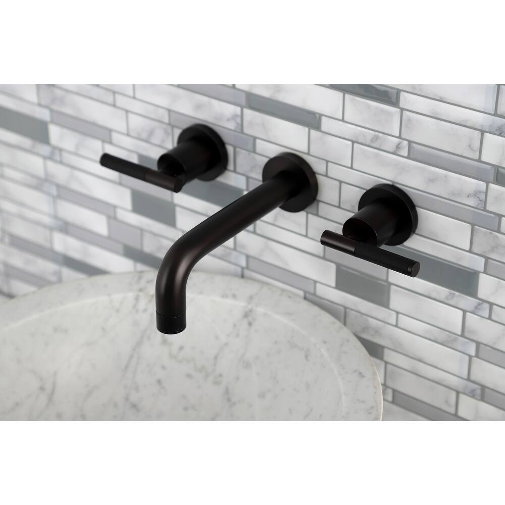 Kingston Brass Kaiser Two-Handle Wall Mount Bathroom Faucet
