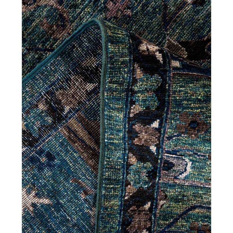 Serapi One-of-a-Kind Hand-Knotted Area Rug - Green - 9' 1" x 12' 0"