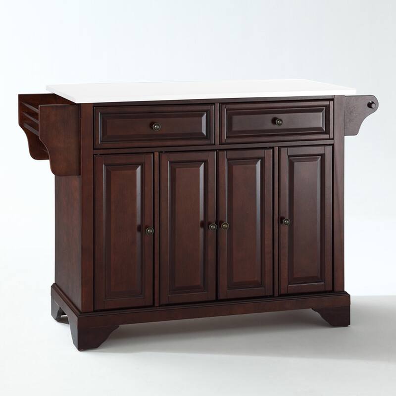 Crosley Lafayette Granite Top Full-size Solid Hardwood Kitchen Island - 51.5"W x 18"D x 36"H