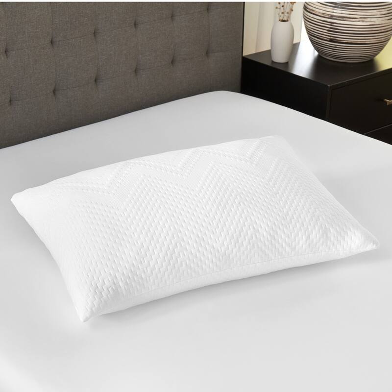 Bodipedic Classics Custom Comfort Memory Foam Cluster Bed Pillow - White