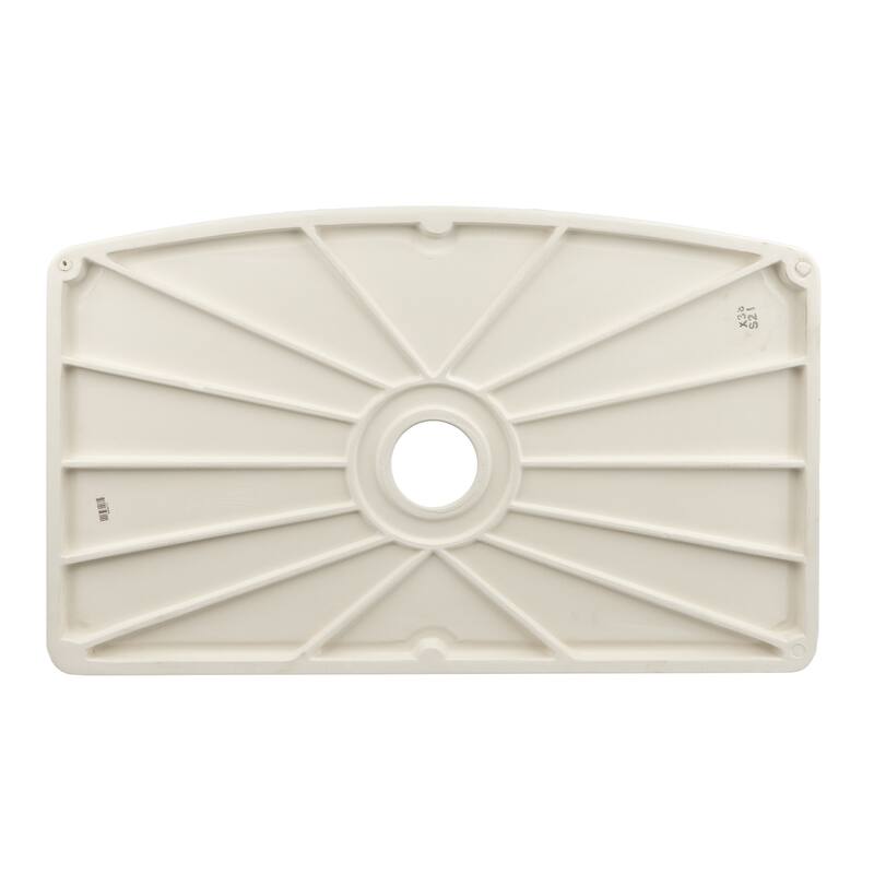 Premium White Fireclay Curved Apron Front Kitchen Sink for Home, Farmhouse (Grid & Strainer Included)
