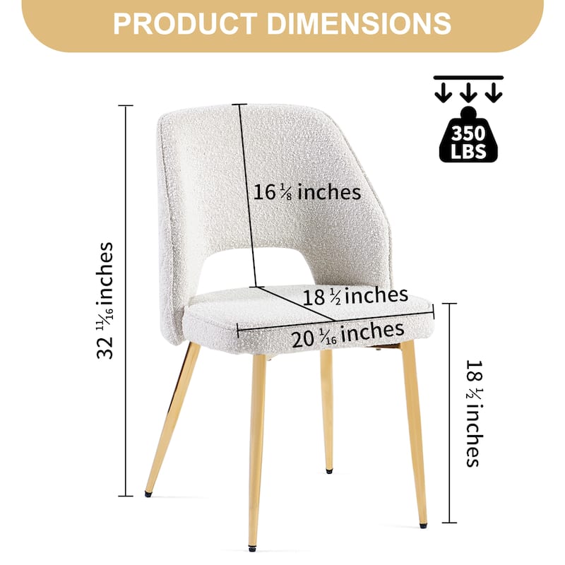 Grey Velvet Dining Chairs with Metal Legs and Hollow Back Upholstered Dining Chairs Set of 4