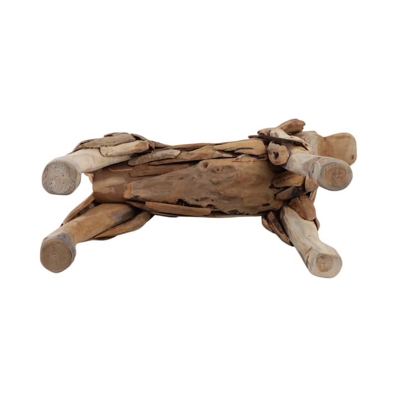 Driftwood Hound Beagle Dog Sculpture Decorative Art - 28" Brown - 28" x 8" x 23"