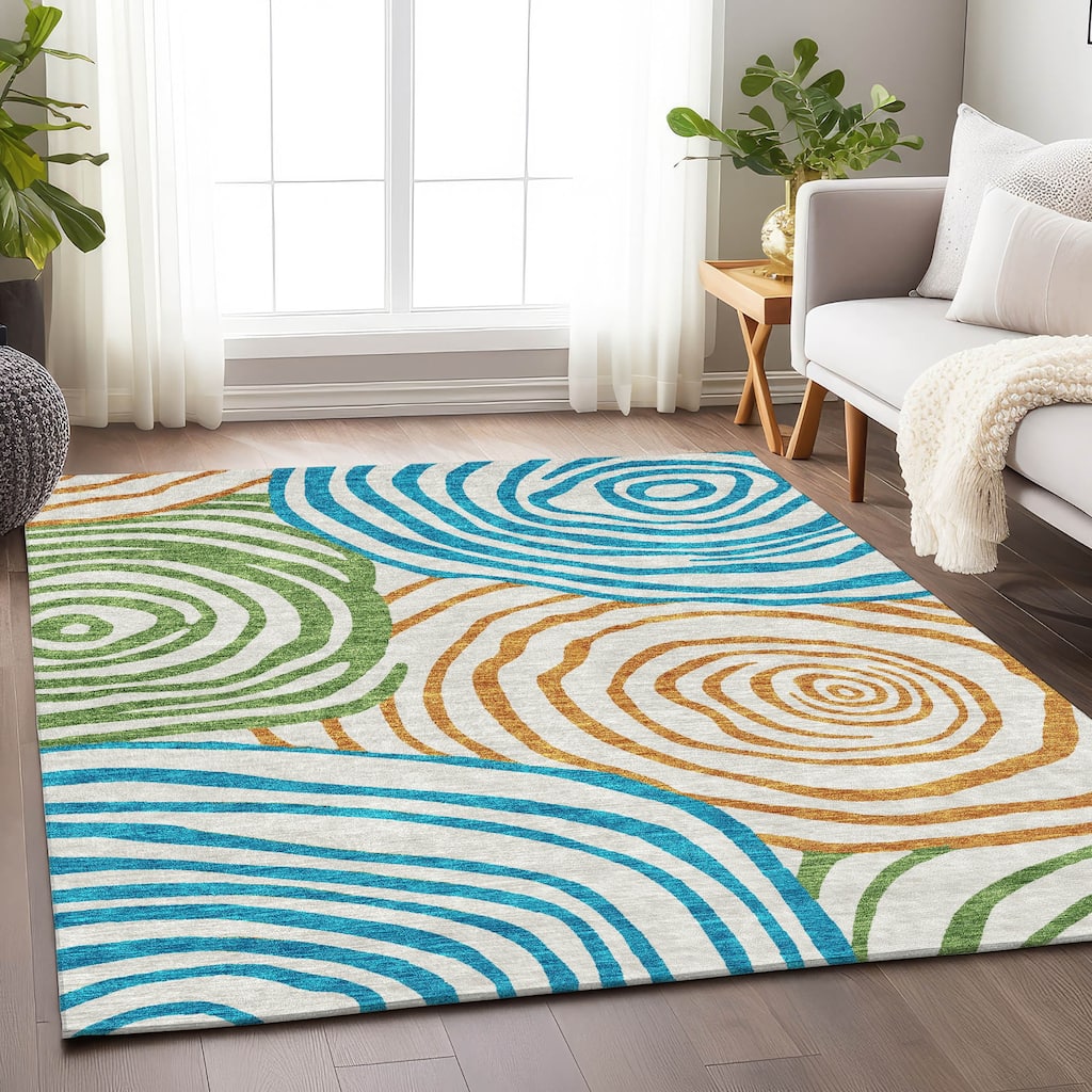 Premium Washable Super Soft Modern Mesmerize Mayfield Rug