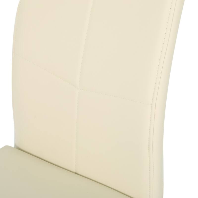 16.54" PU Upholstered Chair with Gold Metal Legs, Set of 4