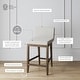 preview thumbnail 30 of 115, Gracie Modern Bar Stool, Boucle Upholstered Chair and Brushed Wooden Legs