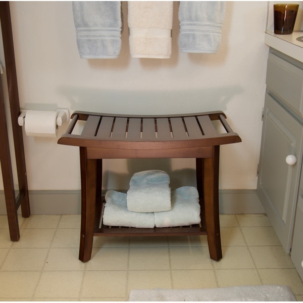 Bamboo spa bench on sale