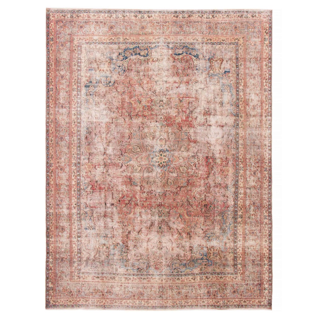 ECARPETGALLERY Hand-knotted Antalya Vintage Red Wool Rug - 9'6 x 12'6