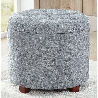 Donovan Tufted Round Storage Ottoman